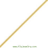 14K Gold 1.3mm Franco Bracelet