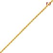 14K Gold 1.4mm Solid Diamond-Cut Machine-Made With Lobster Clasp Rope Bracelet