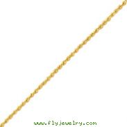 14K Gold 1.4mm Solid Diamond-Cut Machine-Made With Lobster Clasp Rope Bracelet