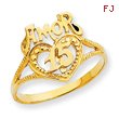 14K Gold 15 Amor Heart Ring