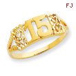 14K Gold 15 Ring