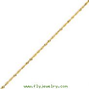 14K Gold 1.5mm Diamond Cut Extra-Lite Rope Chain