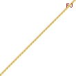 14K Gold 1.5mm Diamond Cut Wheat Chain