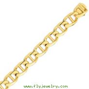 14K Gold 15mm Hand-polished Anchor Link Bracelet