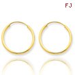 14K Gold 1.5x19mm Polished Round Endless Hoop Earrings