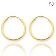 14K Gold 1.5x19mm Polished Round Endless Hoop Earrings