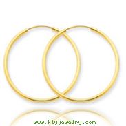 14K Gold 1.5x28mmm Polished Round Endless Hoop Earrings