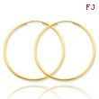 14K Gold 1.5x40mm Polished Round Endless Hoop Earrings