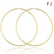 14K Gold 1.5x65mm Polished Round Endless Hoop Earrings