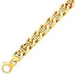 14K Gold 16.0mm Polished Fancy Link Bracelet