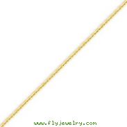 14K Gold 1.65mm Solid Diamond Cut Cable Anklet