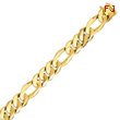 14K Gold 16mm Fancy Heavy Figaro Link Bracelet