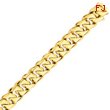 14K Gold 16mm Hand Polished Traditional Link Bracelet