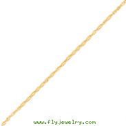 14K Gold 1.6mm Singapore Chain