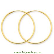 14K Gold 1X33mm Endless Hoop Earring