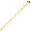 14K Gold 2.25mm Flat Figaro Chain