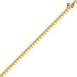 14K Gold 2.25mm Lite Box Bracelet