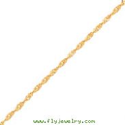 14K Gold 2.25mm Singapore Anklet