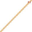 14K Gold 2.2mm  Solid Polished Cable Chain
