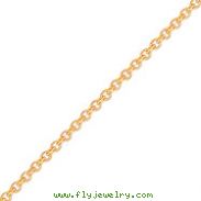 14K Gold 2.2mm 9'' Solid Polished Cable Anklet