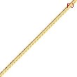 14K Gold 2.2mm Beveled Curb Chain