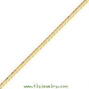 14K Gold 2.2mm Beveled Curb Chain