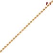 14K Gold 2.5mm Diamond-Cut Rope With Lobster Clasp Bracelet