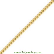 14K Gold 2.60mm Lite Wheat Chain