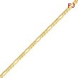 14K Gold 2.75mm Flat Figaro Chain