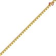 14K Gold 2mm Box Bracelet