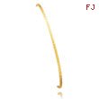 14K Gold 2mm Diamond Cut Tube Bangle