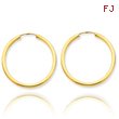 14K Gold 2x30mm Polished Round Endless Hoop Earrings