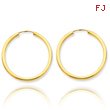 14K Gold 2x30mm Polished Round Endless Hoop Earrings