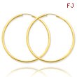 14K Gold 2x48mm Polished Round Endless Hoop Earrings