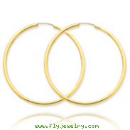 14K Gold 2x48mm Polished Round Endless Hoop Earrings