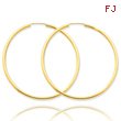 14K Gold 2x55mm Polished Round Endless Hoop Earrings