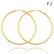 14K Gold 2x60mm Polished Round Endless Hoop Earrings