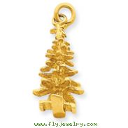 14K Gold 3-D Christmas Tree Charm