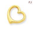 14K Gold 3-D Floating Heart Slide