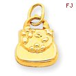 14K Gold 3-D Purse Charm