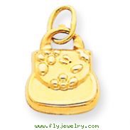 14K Gold 3-D Purse Charm