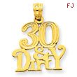 14K Gold 30 & Dirty Pendant