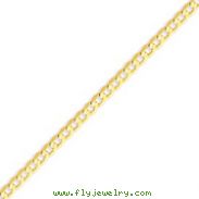14K Gold 3.8mm Concave Curb Bracelet