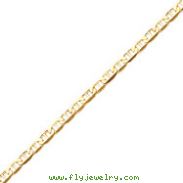 14K Gold 3mm Concave Anchor Chain