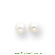 14K Gold 3mm Cultured Pearl Earrings