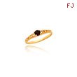 14K Gold 3mm Garnet Birthstone Baby Ring