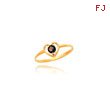 14K Gold 3mm Mystic Topaz Heart Baby Ring