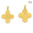 14K Gold 4-Way Medal Pendant