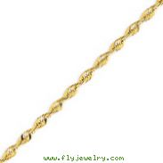 14K Gold 4.16mm Diamond Cut  Extra-Lite Rope Chain