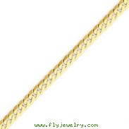 14K Gold 4.2mm Beveled Curb Chain